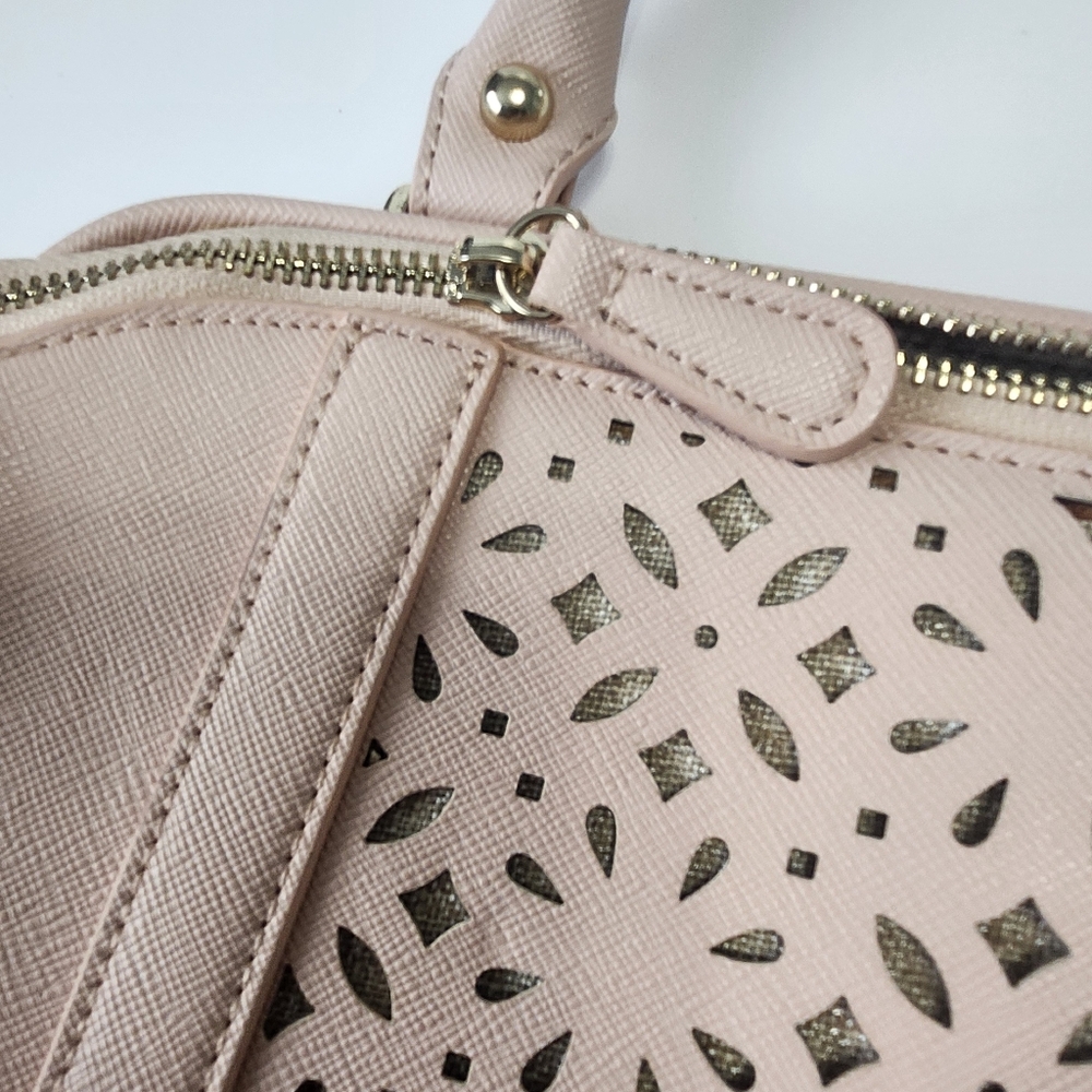 Heys Bliss Satchel Handbag Blush Cut Out Floral - Picture 5 of 16
